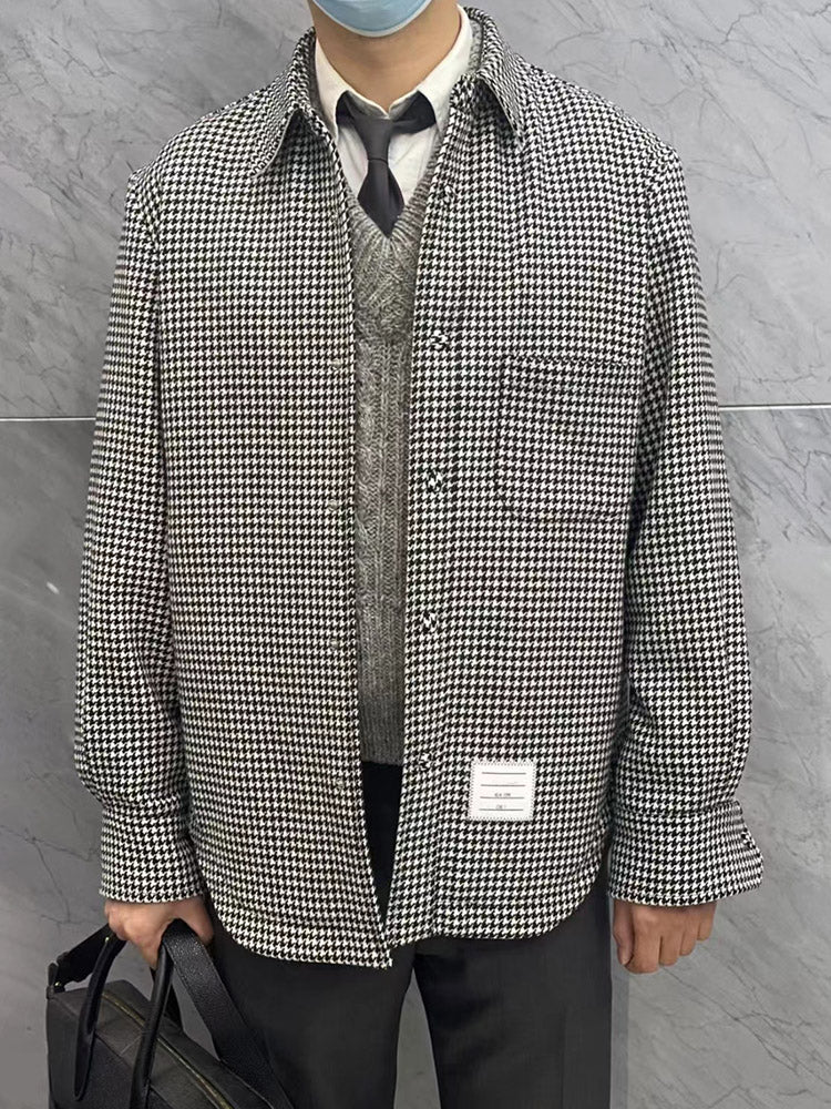 Thom Browne Men's Classic Houndstooth Shirt Jacket