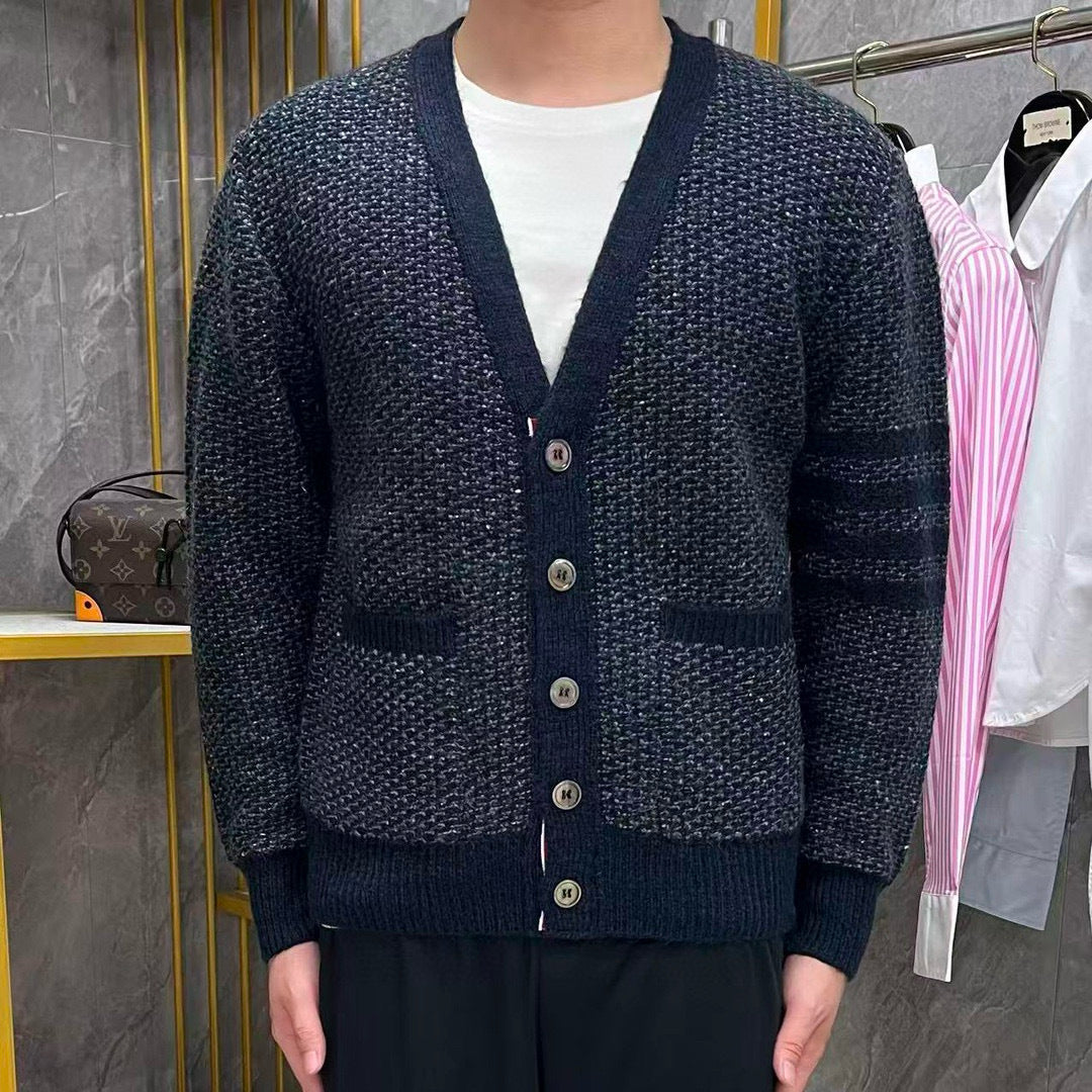 Thom Browne Snowflake Chunky Knit Cardigan