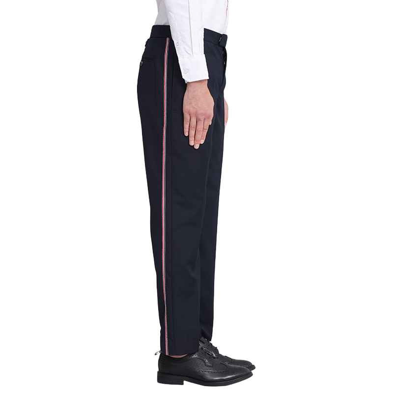 Thom Browne Single-Side Webbing Suit Pants