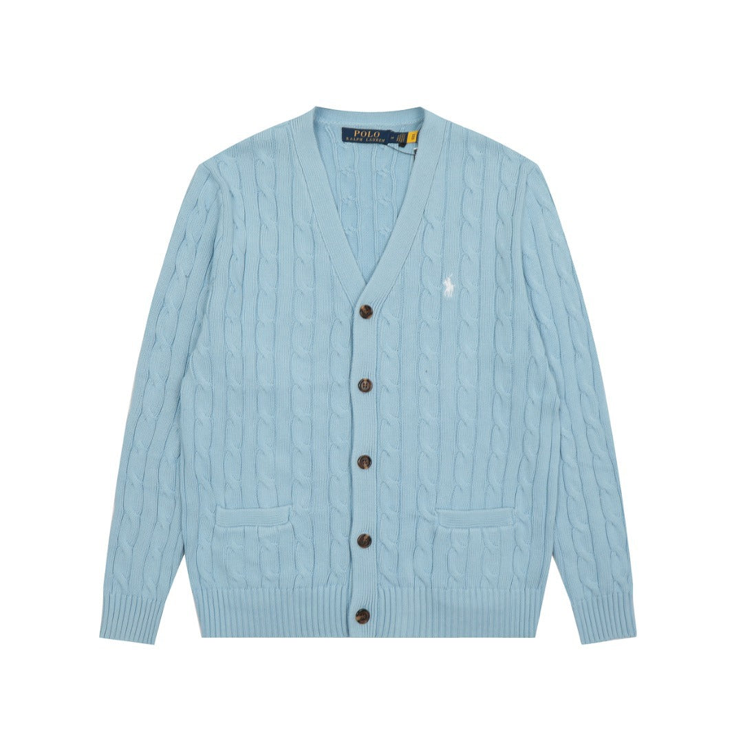 Ralph Lauren Unisex V-neck Cable Knit Cardigan