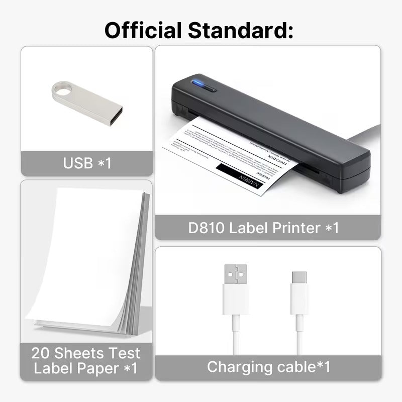 portable printer wireless travel thermal printer inkless