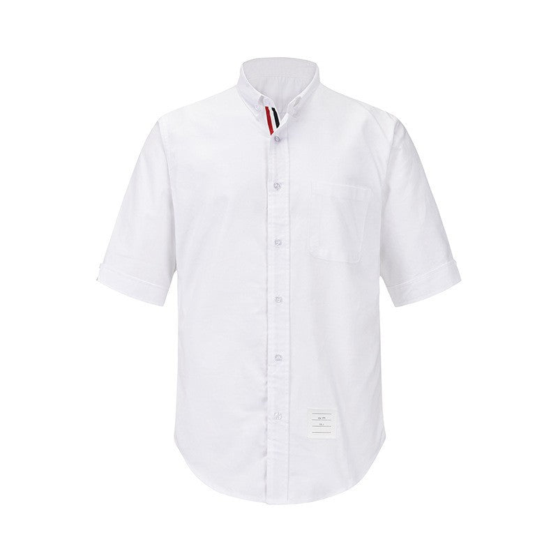 Thom Browne Spring Summer Men's White Short Sleeve Shirt