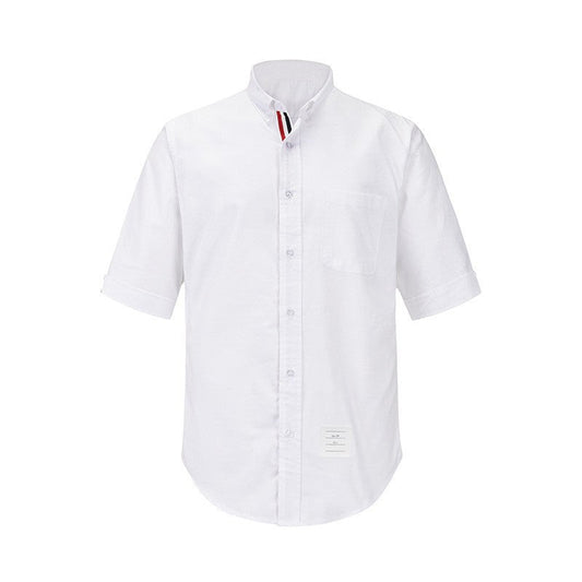 Thom Browne Spring Summer Men's White Short Sleeve Shirt
