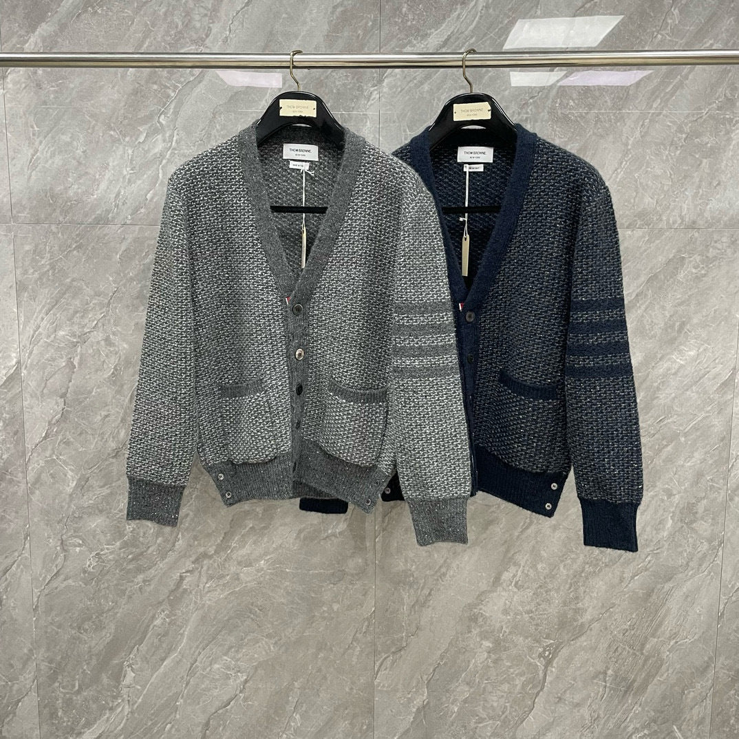 Thom Browne Snowflake Chunky Knit Cardigan