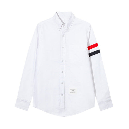 Thom Browne  Spring Summer Men's White Shirt with Ribbon Detail