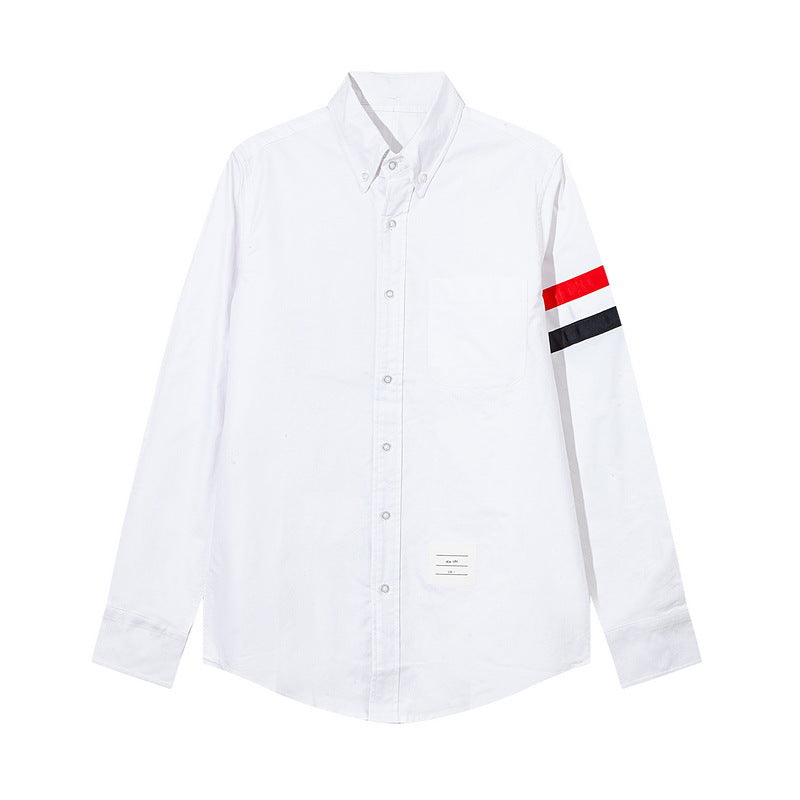 Thom Browne  Spring Summer Men's White Shirt with Ribbon Detail
