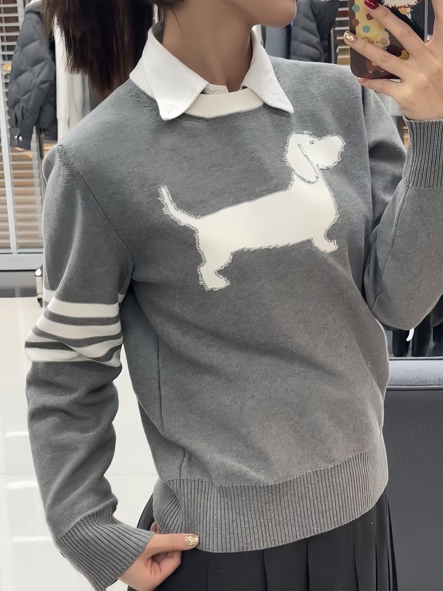 Thom Browne Puppy Crew Neck Sweater