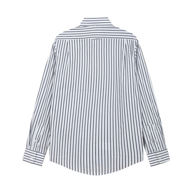 Thom Browne Men's Black and White Striped Shirt