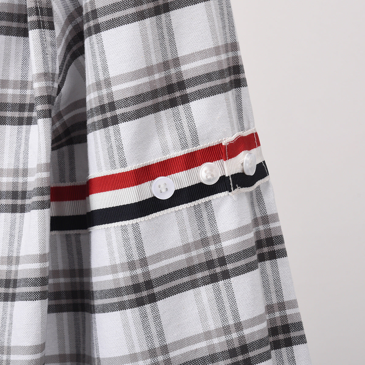Thom Browne Spring Summer Unisex Plaid Striped Oxford Shirt