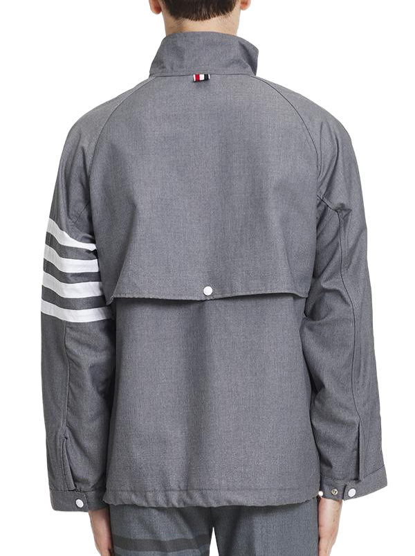 Thom Browne 2026SS Men's double zipper stand collar jacket