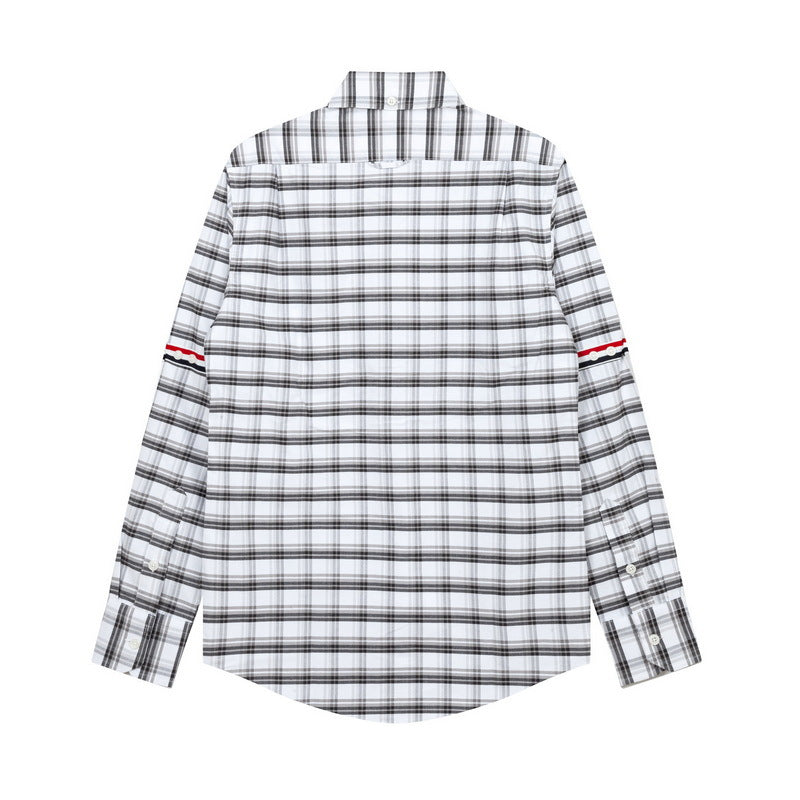 Thom Browne Spring Summer Unisex Plaid Striped Oxford Shirt