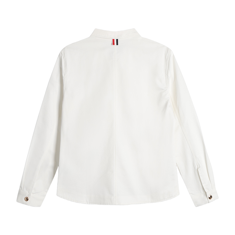 Thom Browne Men's gold button outer placket coat