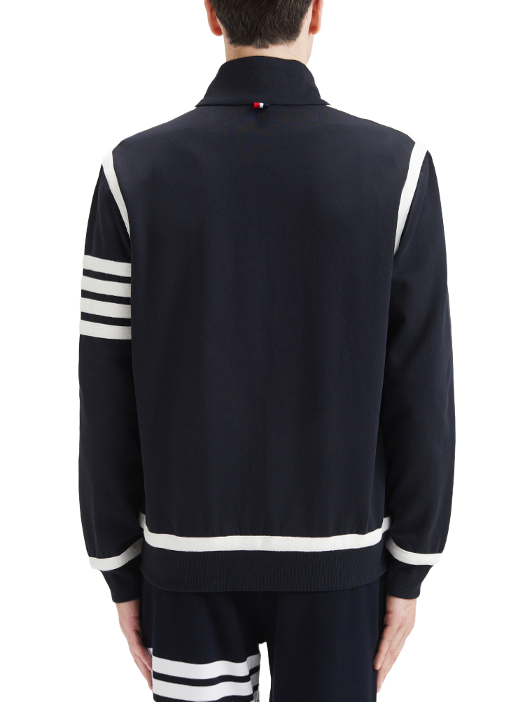 Thom Browne Men's Classic Stripe Zip-Up Top