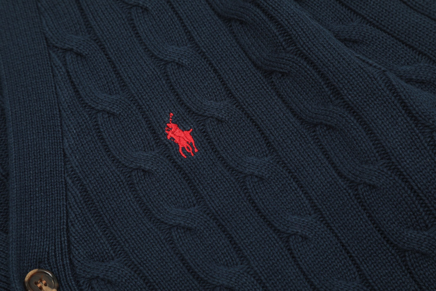 Ralph Lauren Unisex V-neck Cable Knit Cardigan