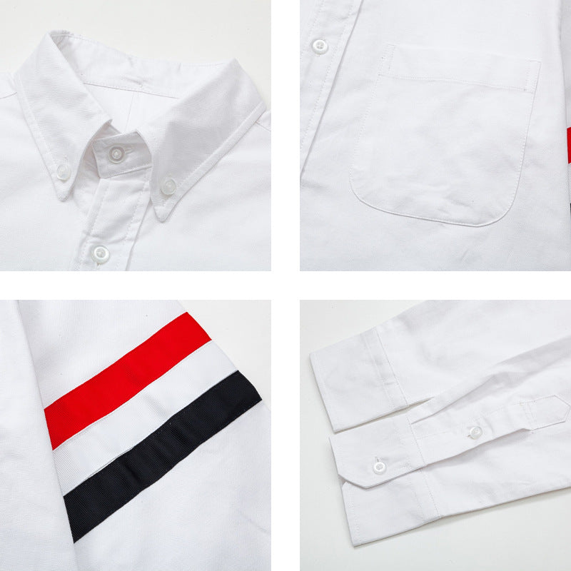 Thom Browne  Spring Summer Men's White Shirt with Ribbon Detail