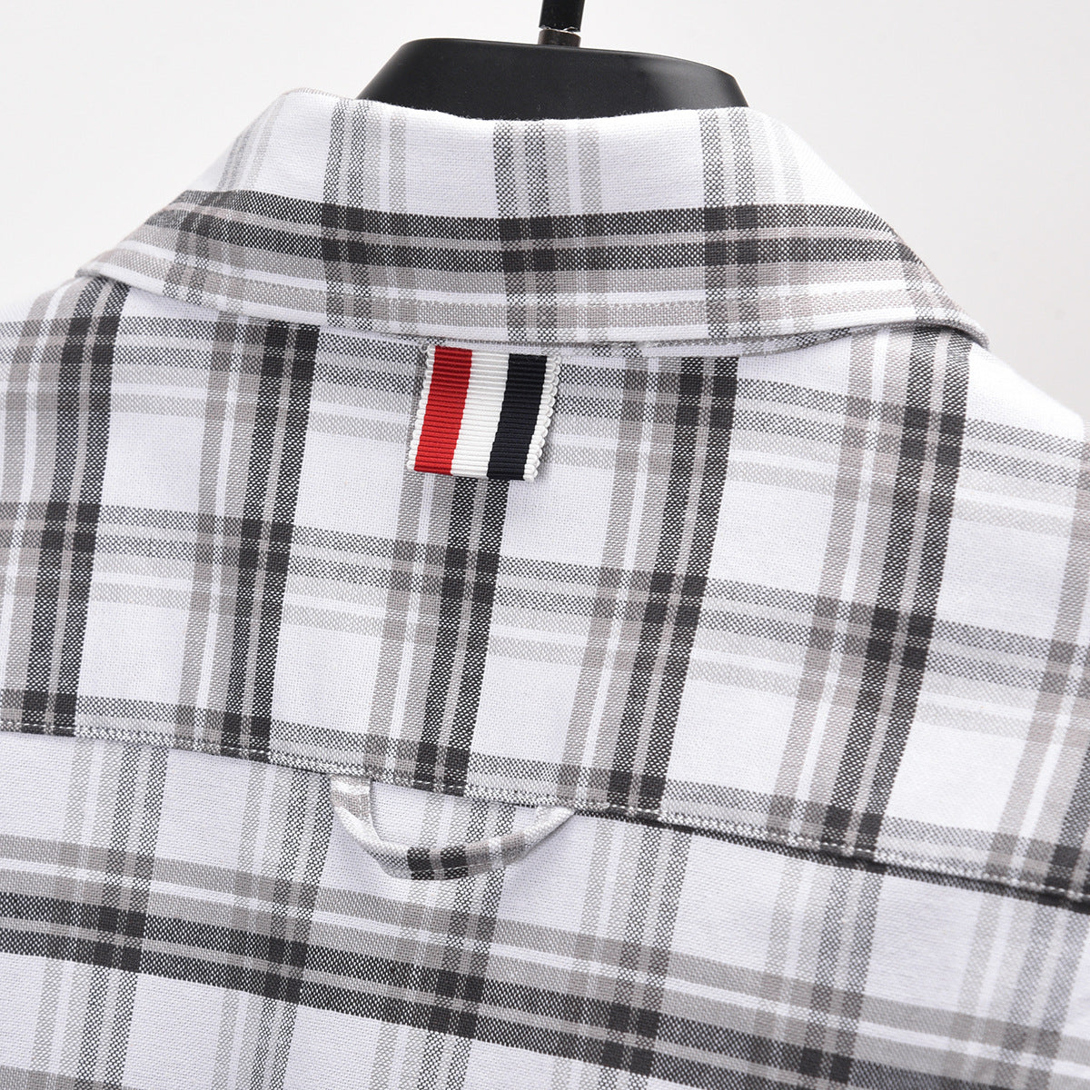 Thom Browne Spring Summer Unisex Plaid Striped Oxford Shirt