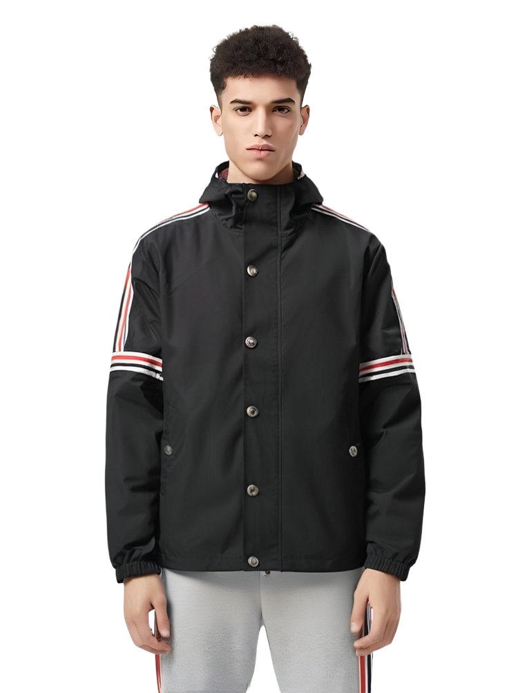 Thom Browne Men's windproof hooded work jacket