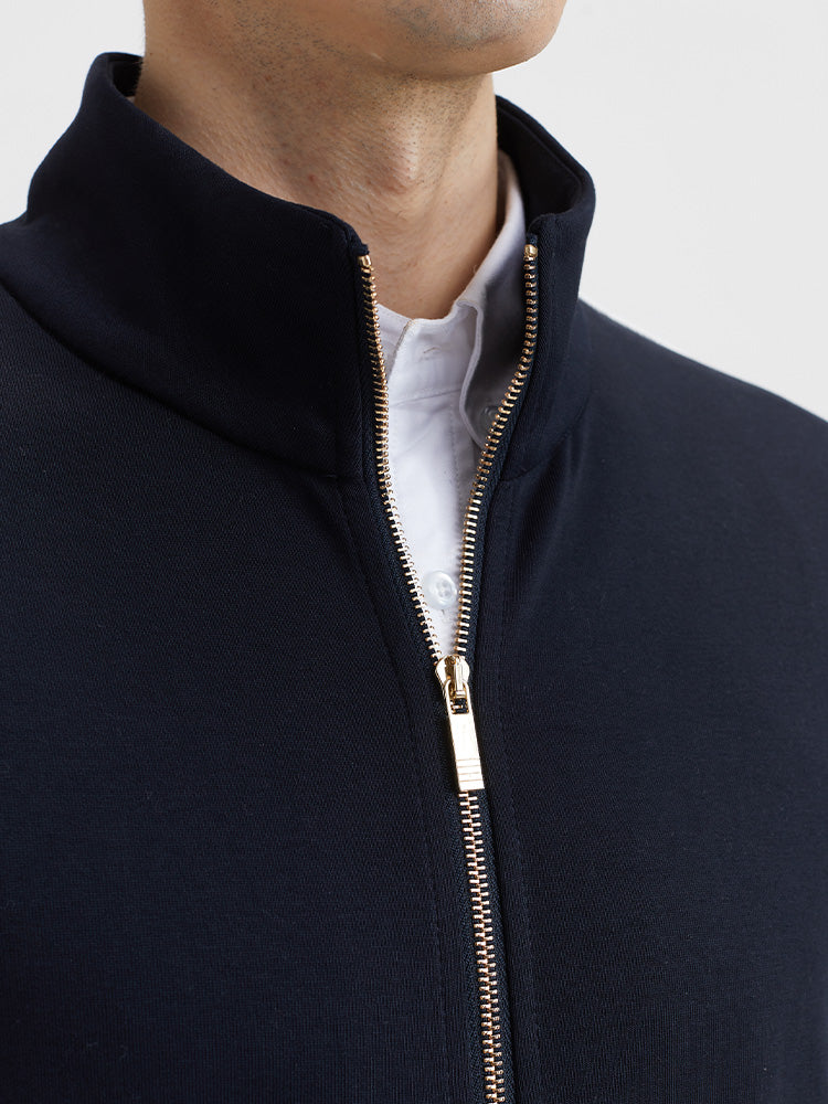 Thom Browne Men's Classic Stripe Zip-Up Top
