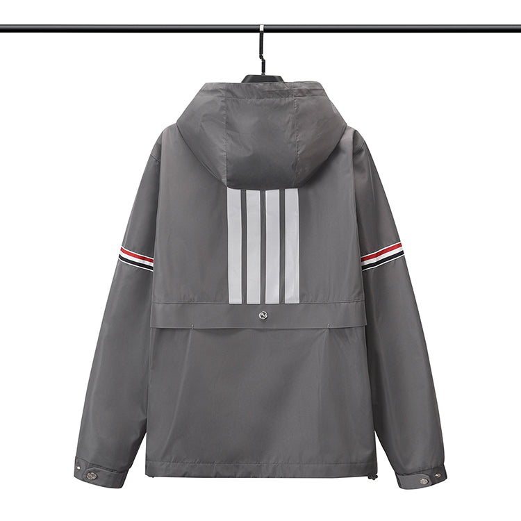 Thom Browne Men's Hooded Windproof Outdoor Jacket