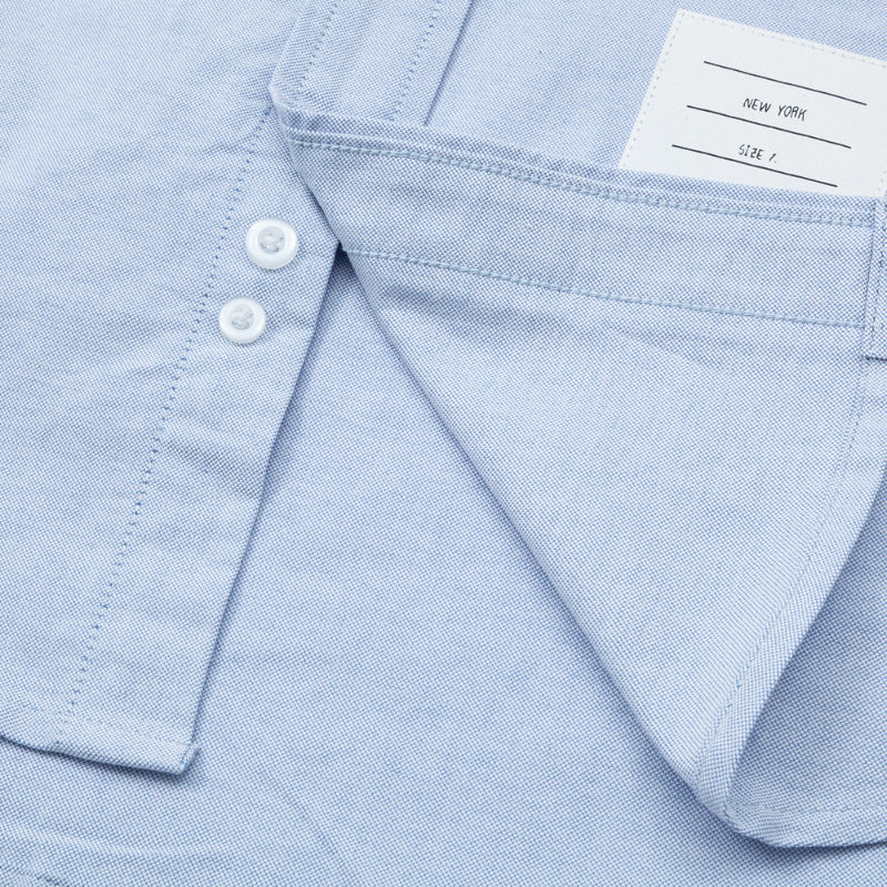 Thom Browne Spring Summer Men's Blue Ribbon Four Stripes Shirt
