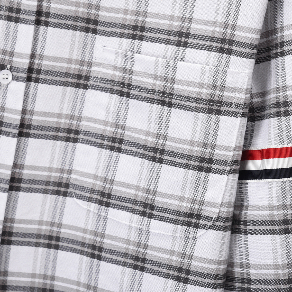 Thom Browne Spring Summer Unisex Plaid Striped Oxford Shirt