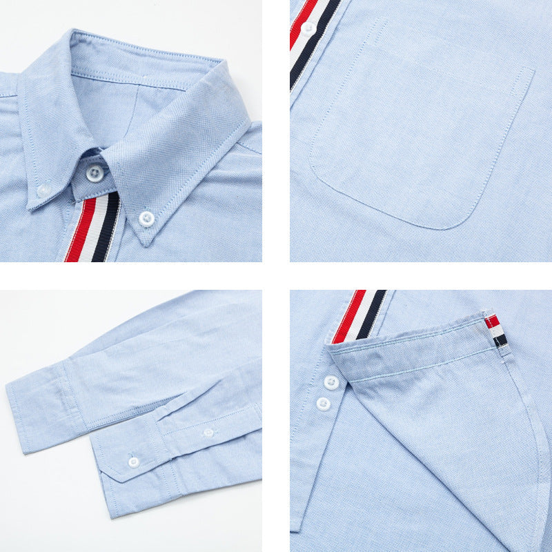 Thom Browne Spring Summer Men's Placket Ribbon Shirt
