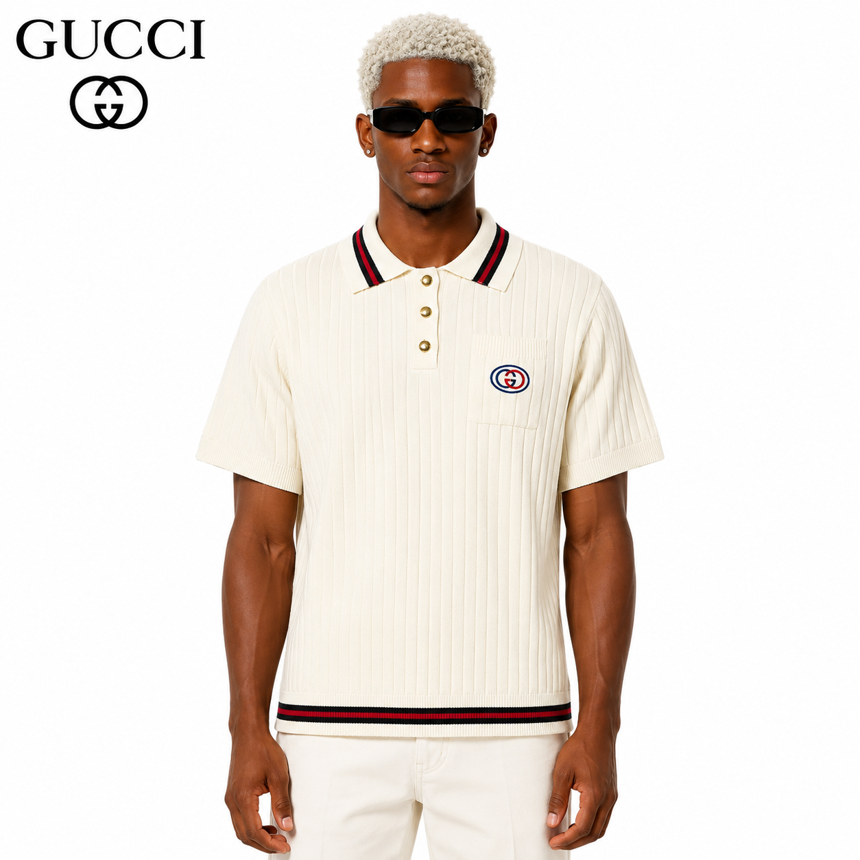 Gucci Pocket Embroidery Polo Shirt
