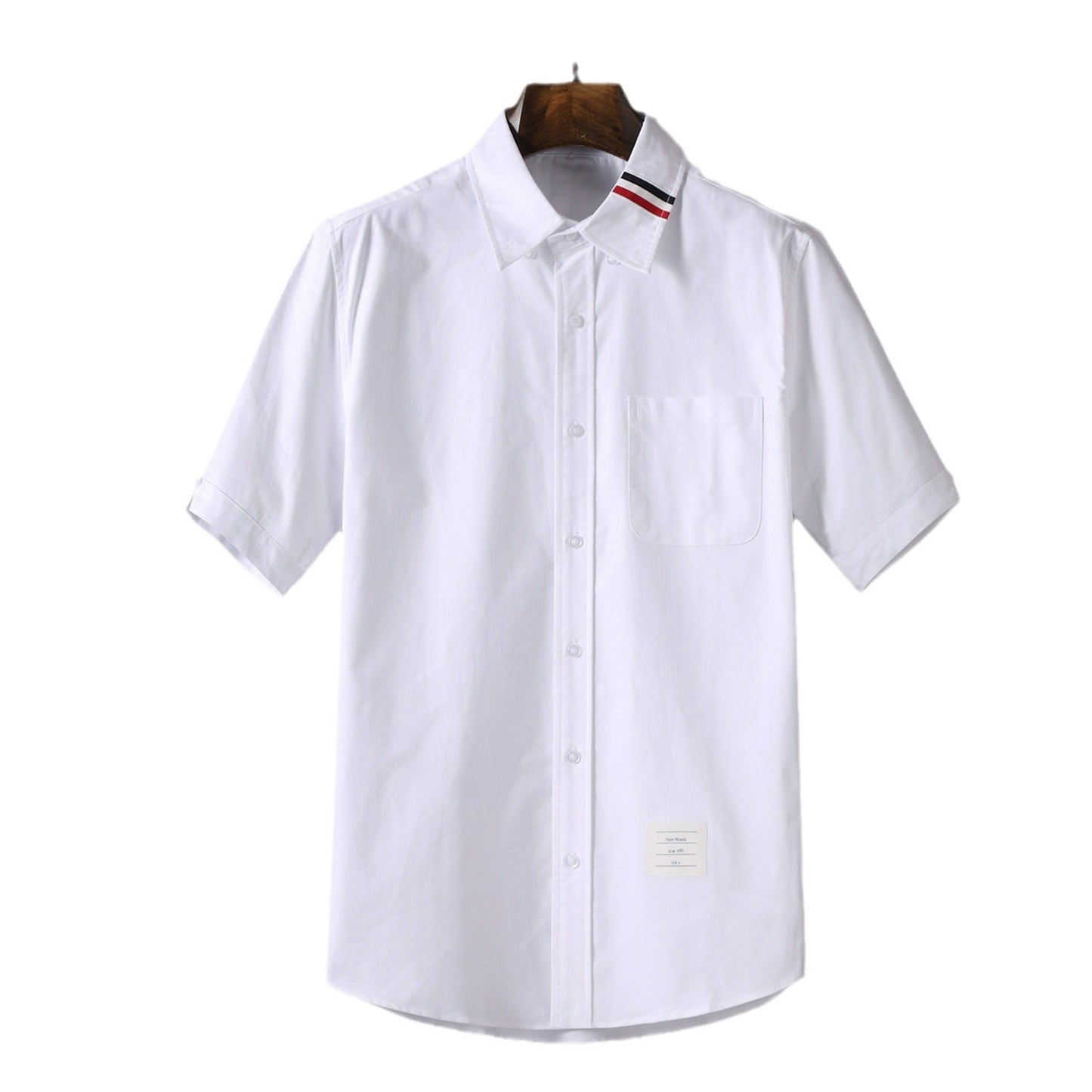 Thom Browne  Spring Summer Unisex Collar Ribbon Short Sleeve Shirt