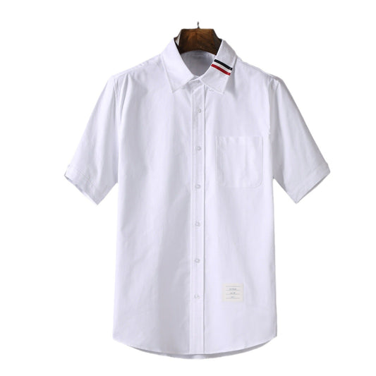 Thom Browne  Spring Summer Unisex Collar Ribbon Short Sleeve Shirt