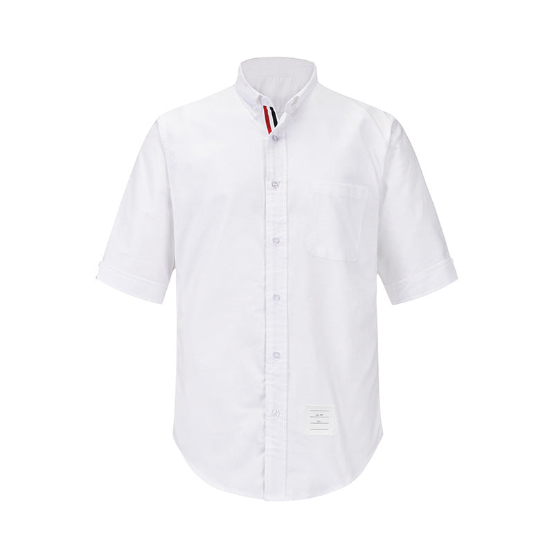 Thom Browne Spring Summer Men's White Short Sleeve Shirt