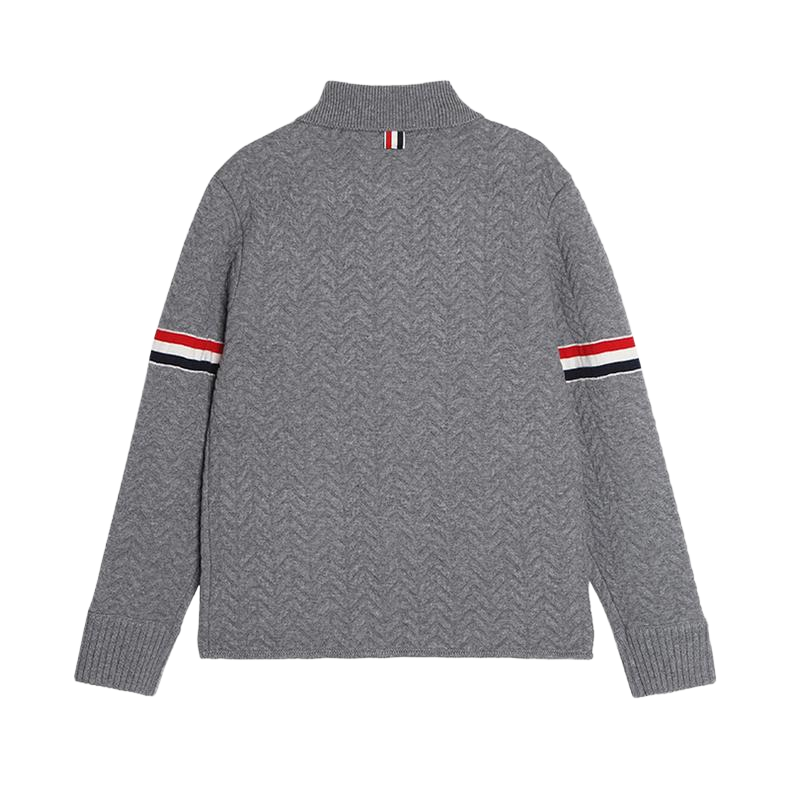 Thom Browne Unisex Herringbone Cardigan Jacket