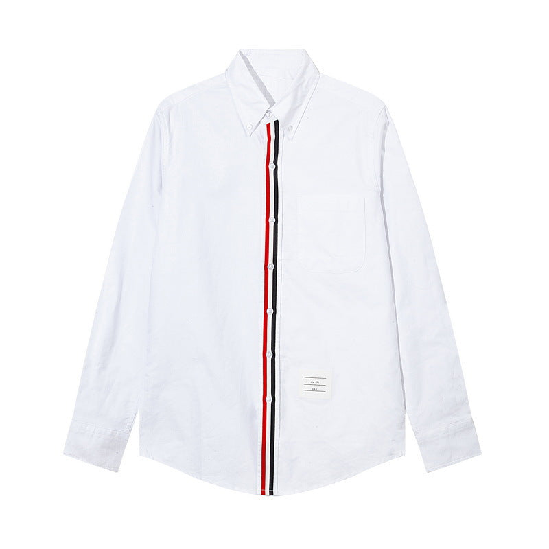 Thom Browne Spring Summer Men's Placket Ribbon Shirt