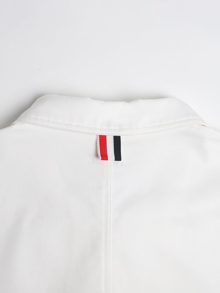 Thom Browne Men's gold button outer placket coat