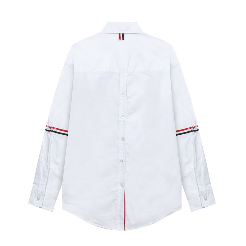 Thom Browne Puppy Print Back Slit Long Sleeve Shirt