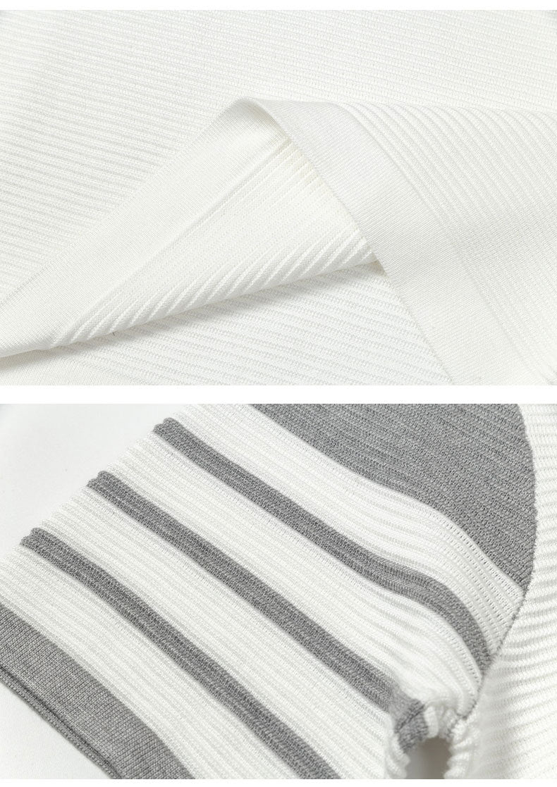 Thom Browne Unisex Water Ripple Cotton T-Shirt