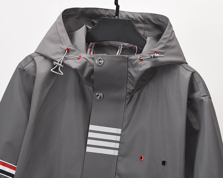 Thom Browne Men's Hooded Windproof Outdoor Jacket
