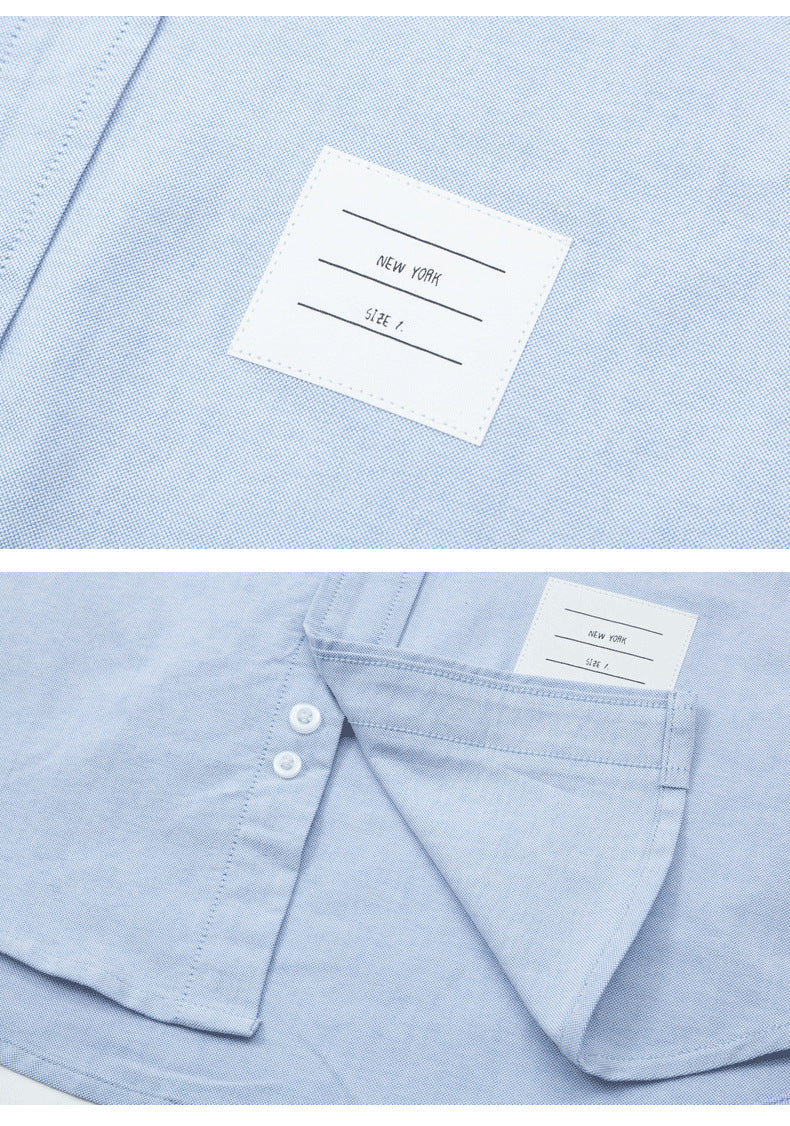 Thom Browne Spring Summer Men's Blue Ribbon Four Stripes Shirt