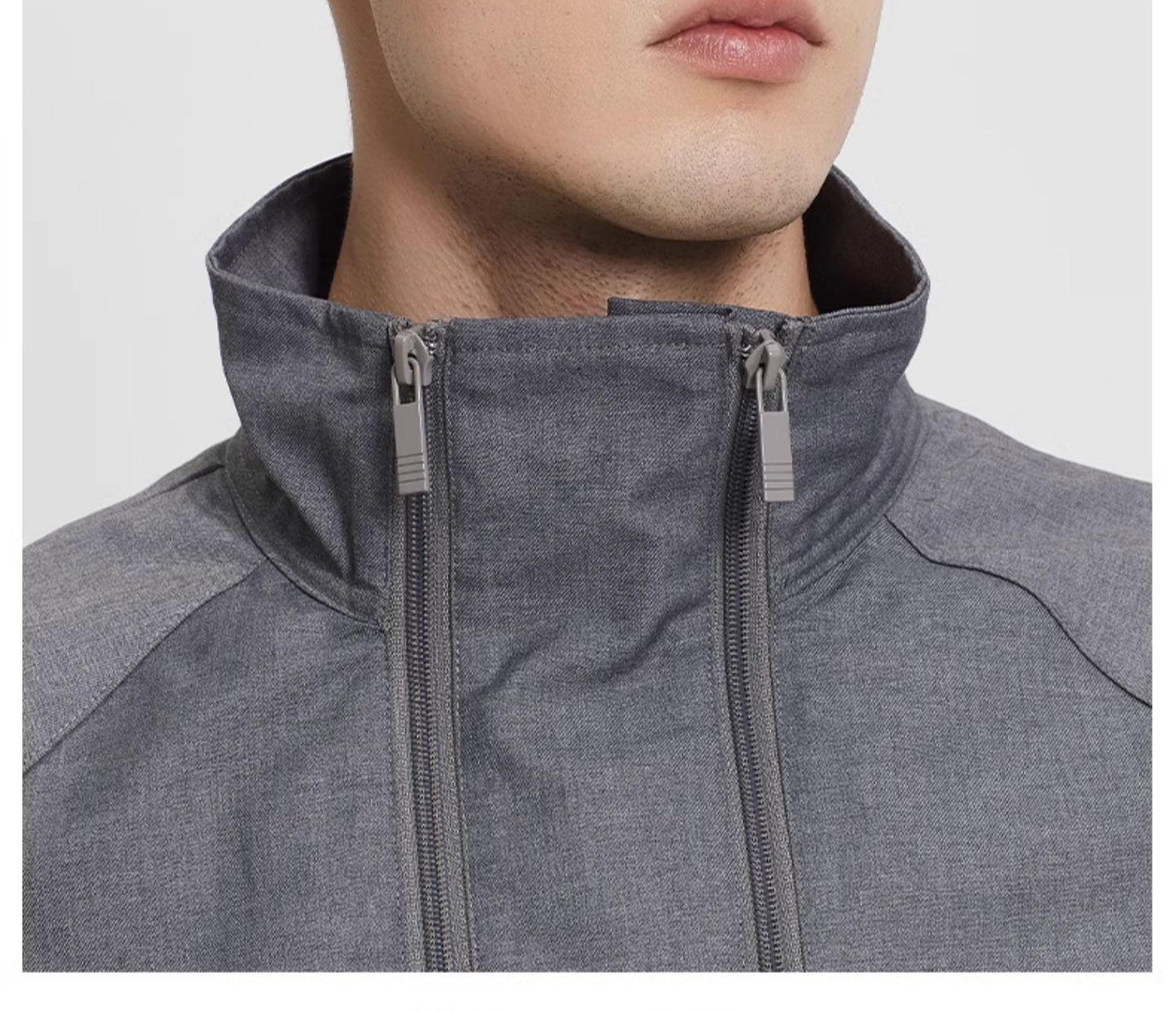 Thom Browne 2026SS Men's double zipper stand collar jacket