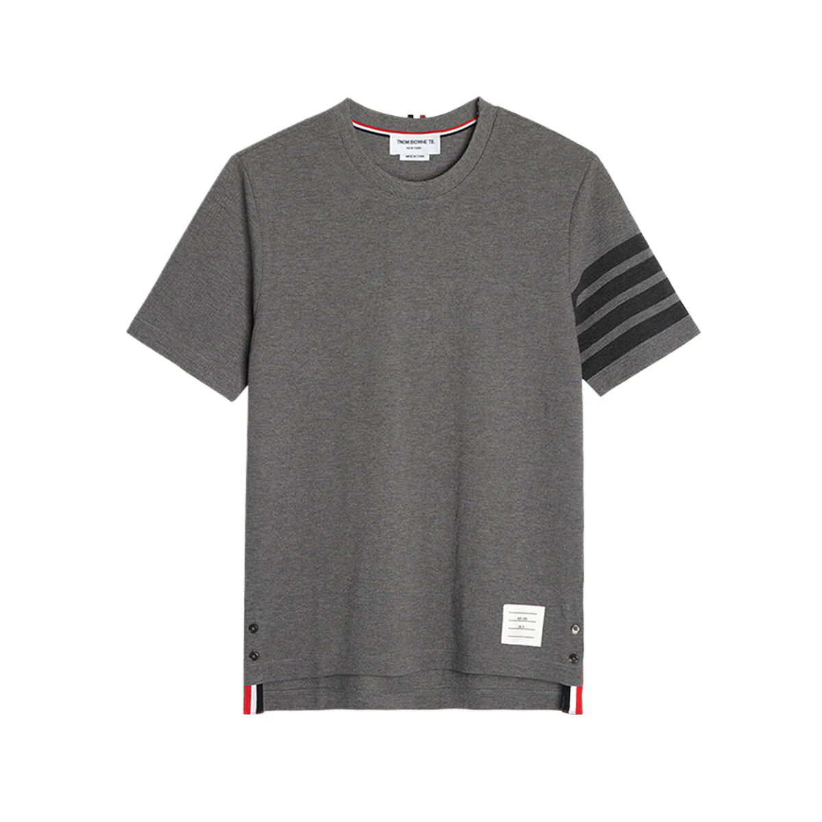 Thom Browne 4-Bar Solid Color T-Shirt