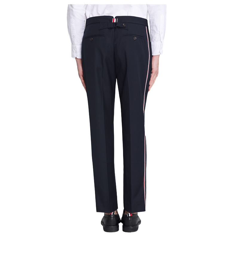 Thom Browne Single-Side Webbing Suit Pants