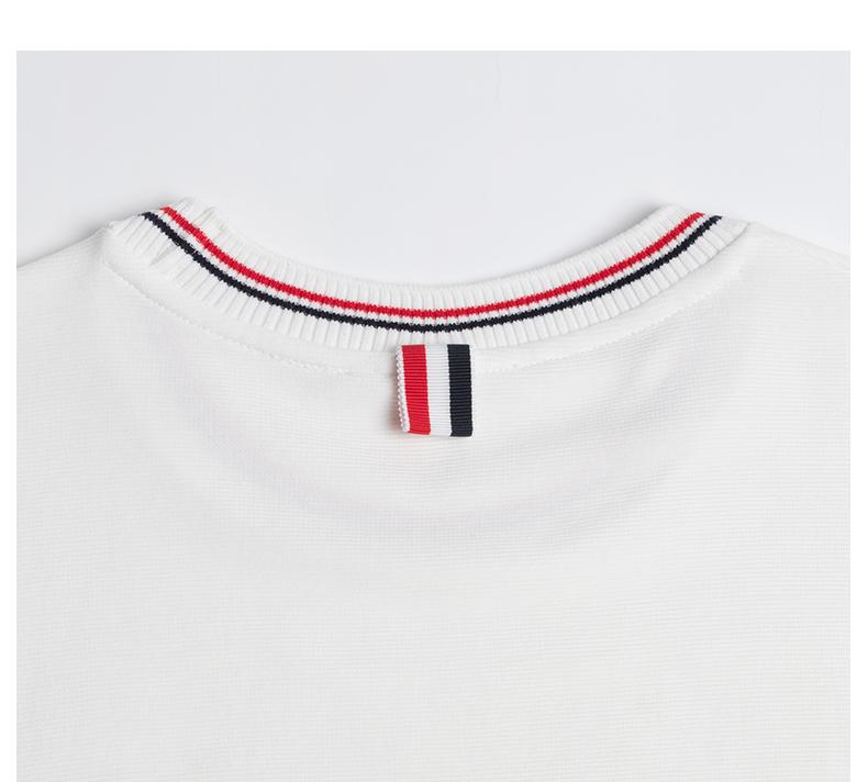 Thom Browne Water Ripple Crew Neck T-Shirt