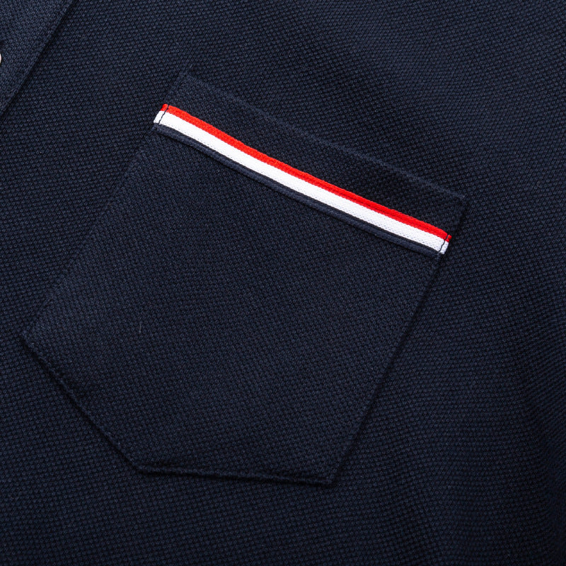 Thom Browne Men's Water Ripple Polo Shirt