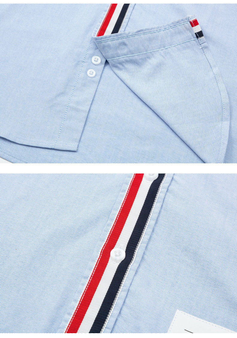 Thom Browne Spring Summer Men's Placket Ribbon Shirt