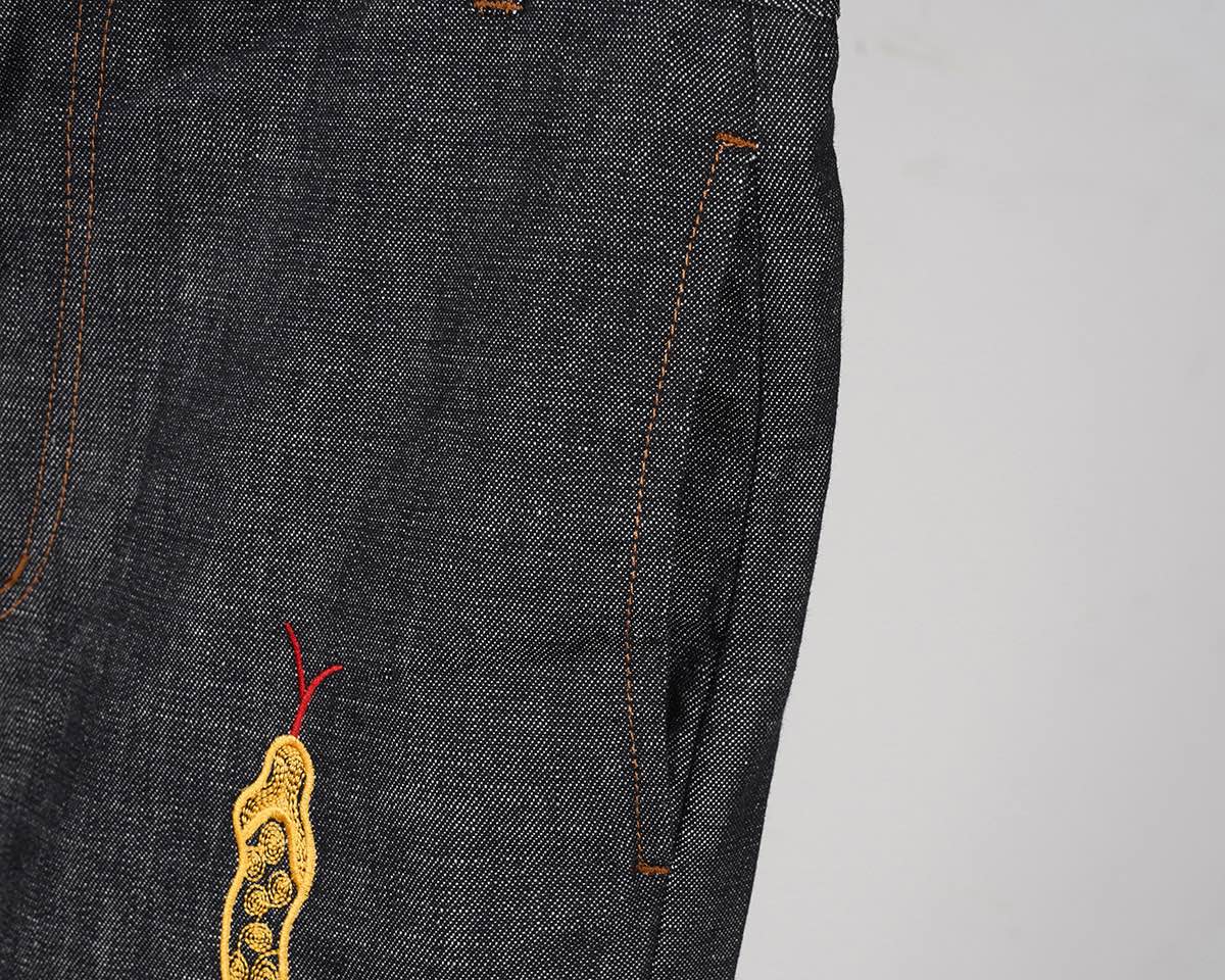 Thom Browne Snake Embroidered Jeans