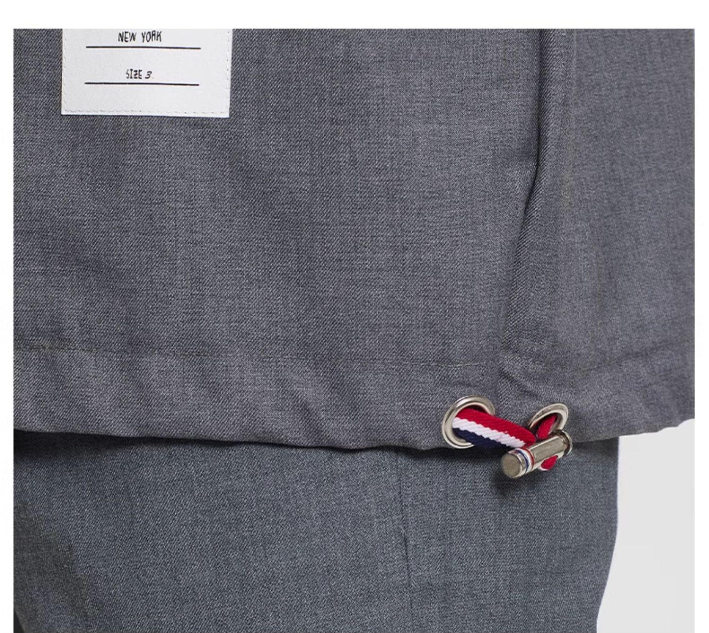 Thom Browne 2026SS Men's double zipper stand collar jacket