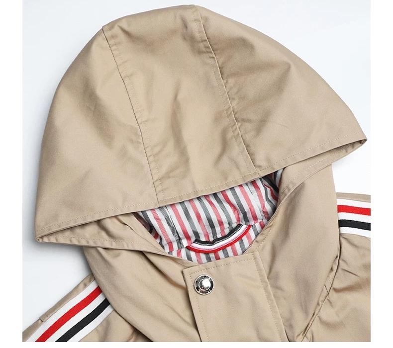 Thom Browne Men's windproof hooded work jacket
