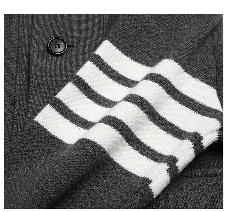 Thom Browne four-bar lapel sweater jacket