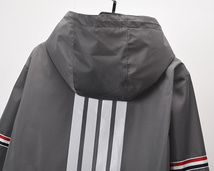 Thom Browne Men's Hooded Windproof Outdoor Jacket