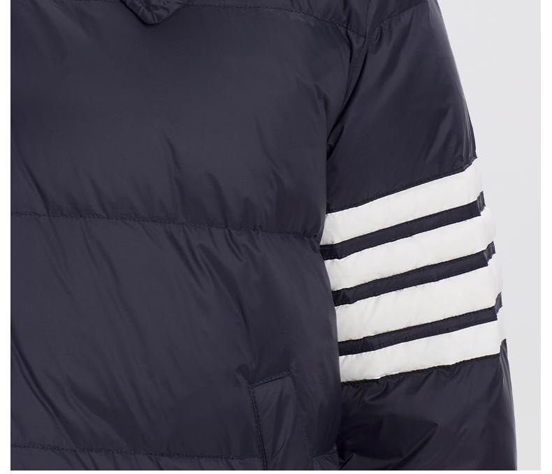 Thom Browne Classic 4-Strip Lapel Midi Down Jacket