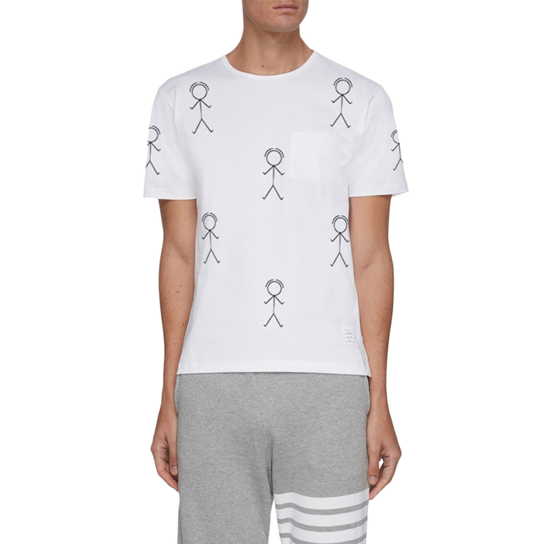 Thom Browne Puppy Print Cotton T-Shirt